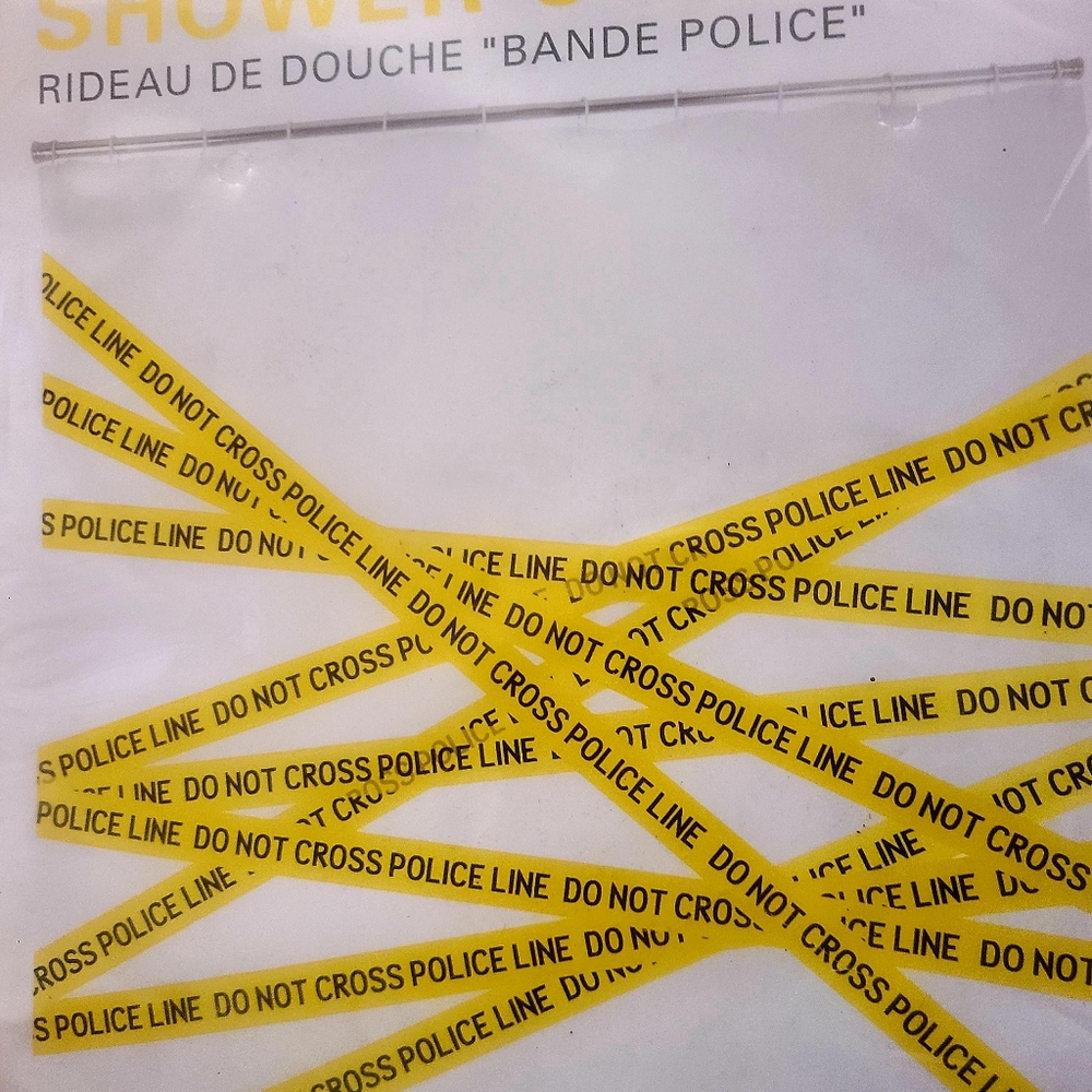 Police Line Shower Curtain by Kikkerland